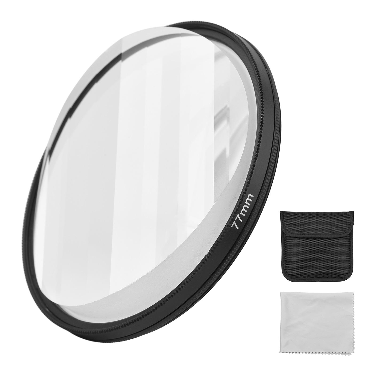 77mm Linear Glass Prism Lens Filter Professional Kaleidoscope Lens Filter Photography Accessory for DSLR Camera