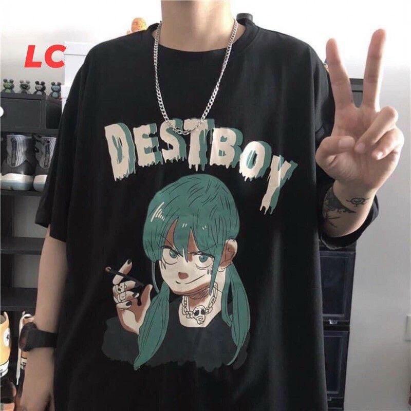 Áo thun form rộng tay lỡ DESTBOY , áo thun unisex nam , áo thun nam cotton dày mịn