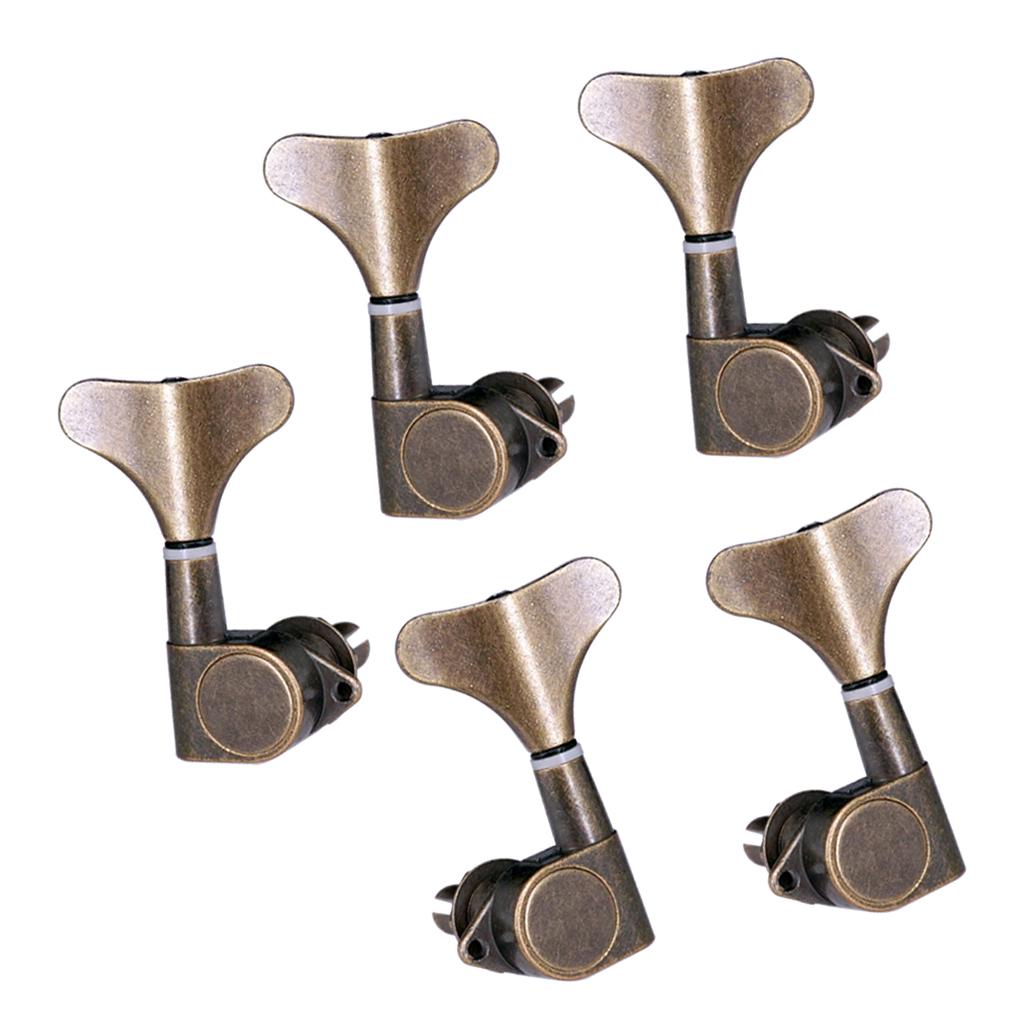 Baoblade Đuôi Cá Nút Bass Dây Đàn Guitar Tuner Chốt Khóa Máy Đầu 2L3R Vàng Đồng