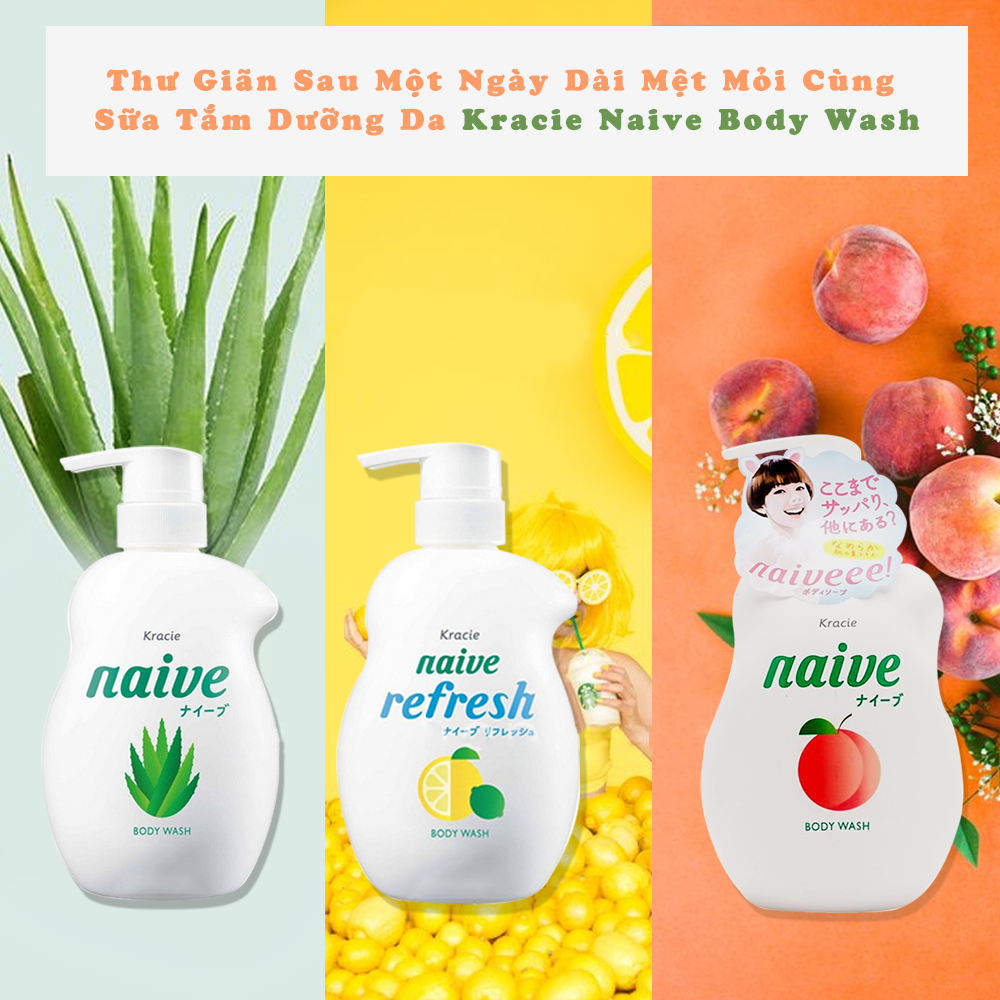 Sữa Tắm Chiết Xuất Từ Lô Hội Kracie Naive Body Wash ( Aloe) 530ml