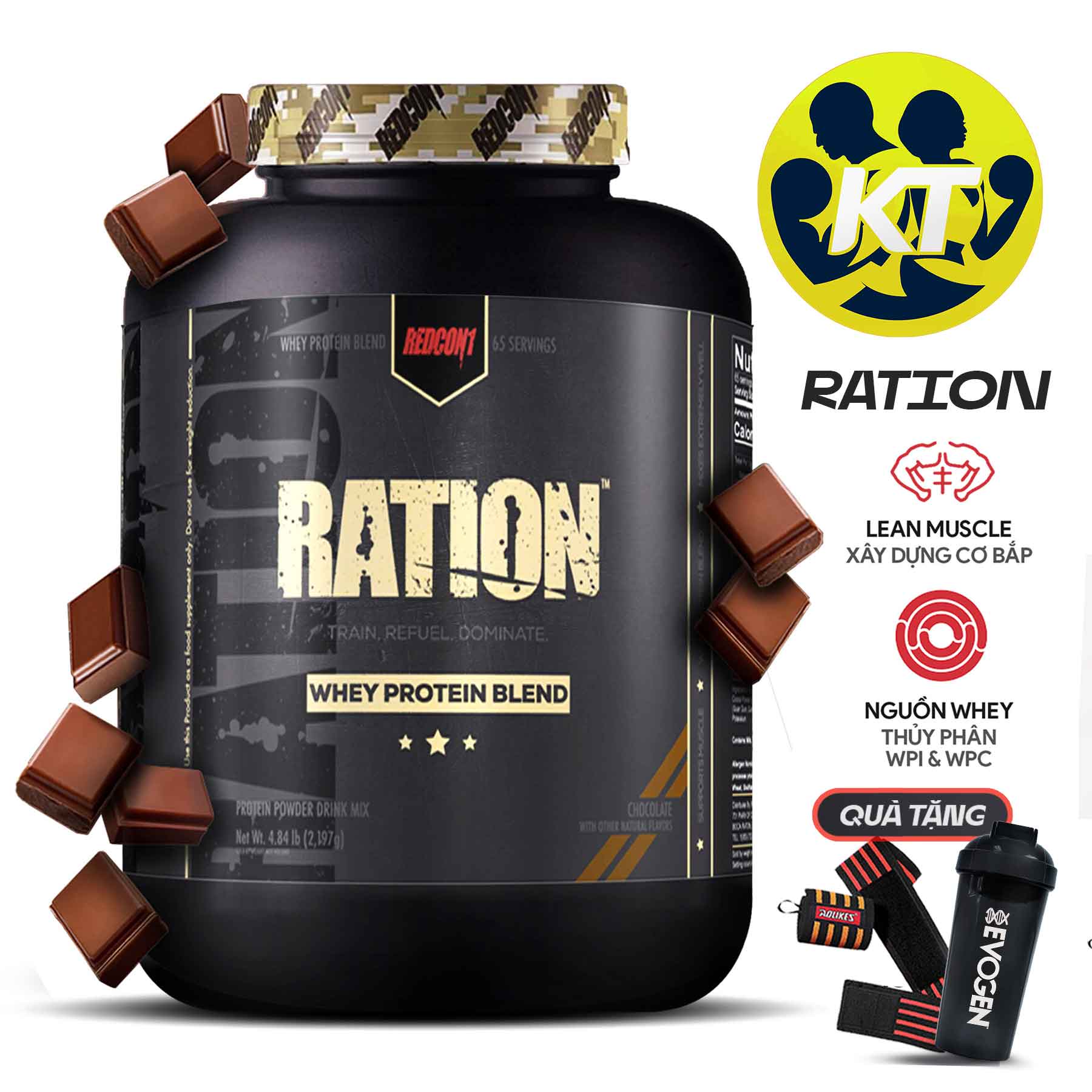 Whey Protein Ration Từ Redcon1 - Whey Protein Tăng cơ 90% Whey Hydrolyzed 10% Whey Concentrate