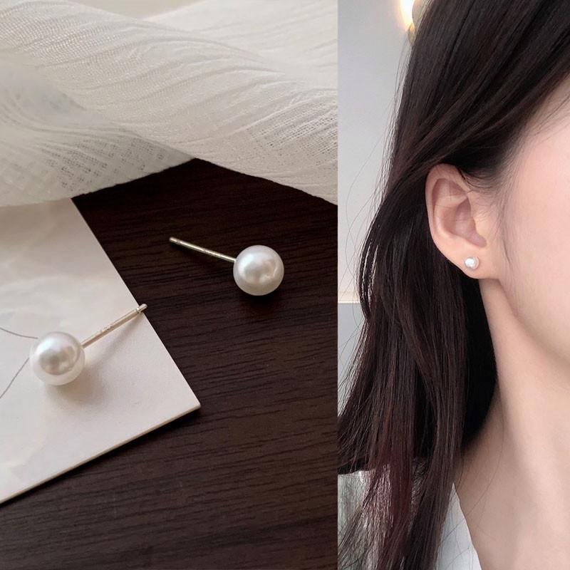 Bông tai đính ngọc đơn giản thanh lịch và dịu dàng cho nữ