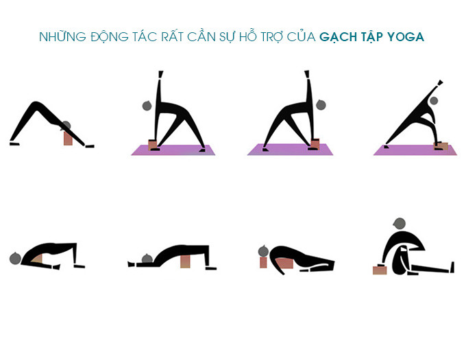 Những động tác cần sự hỗ trợ của gạch yoga