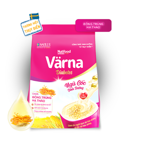 Combo 03 bịch Ngũ cốc dinh dưỡng Värna Diabetes- Hỗ trợ người Tiểu Đường