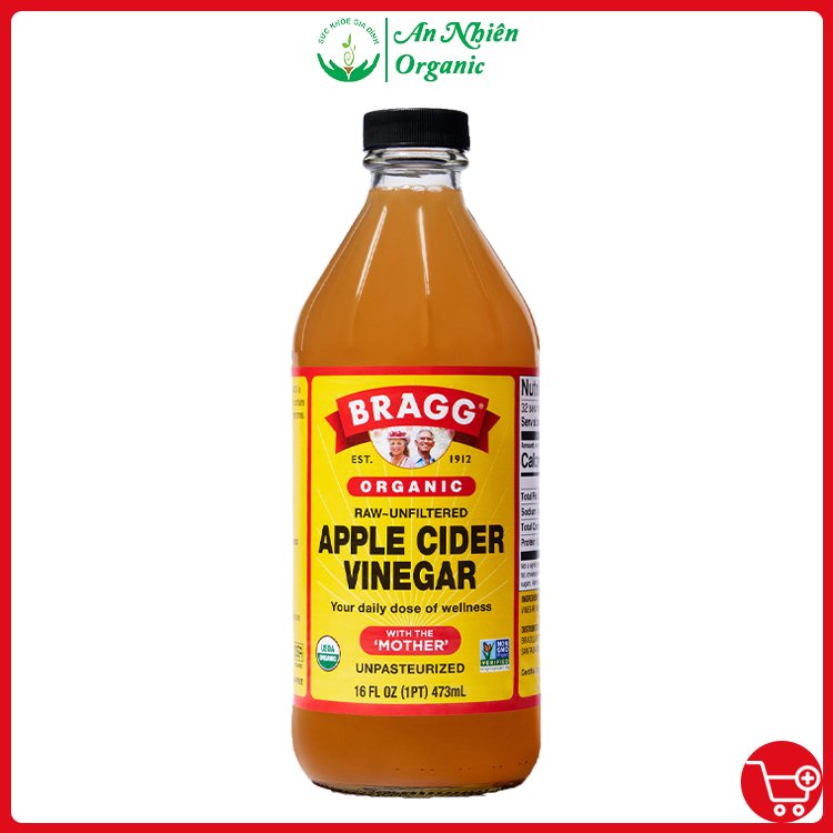 Giấm táo hữu cơ Organic Bragg (473ml)