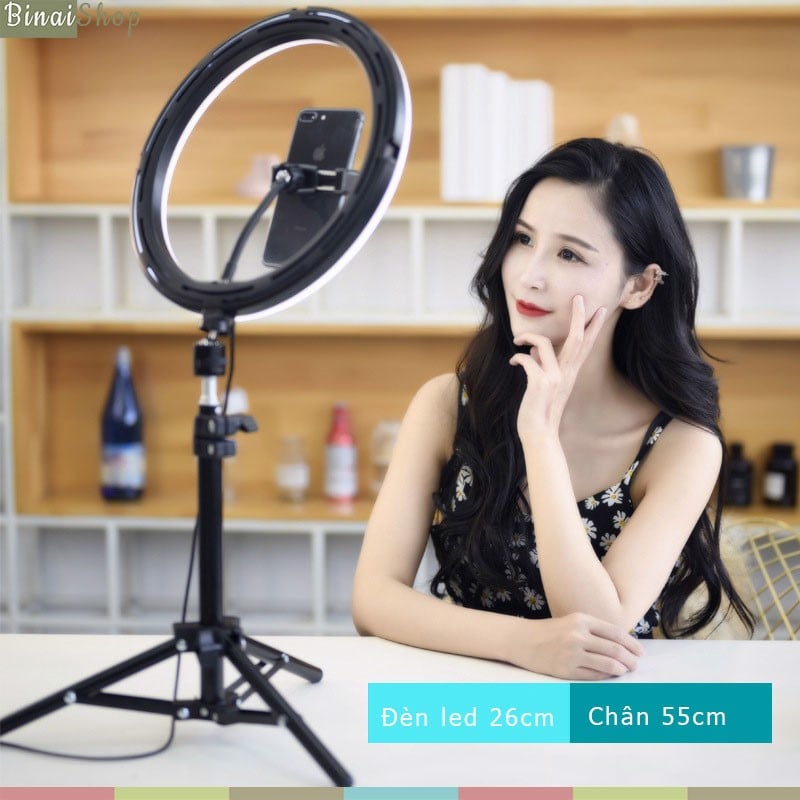 Đèn Ring Light 26cm - Cho Livestream, Quay Video, Chụp Ảnh, Make Up, Bán Hàng