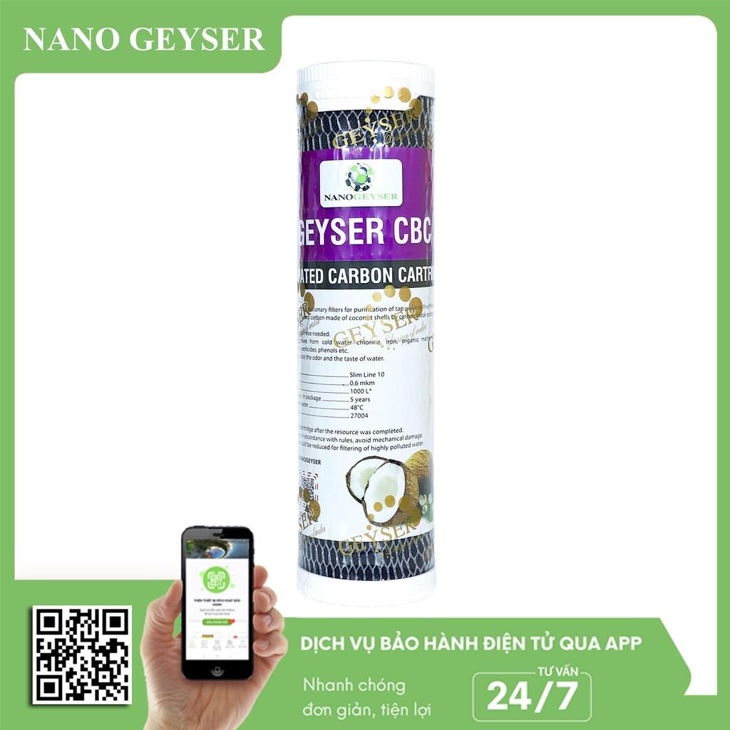 Lõi lọc nước số 3 máy Ecotar, Lõi CBC Nano Geyser,  dùng cho máy Geyser Eco Max, Crystal, Ecotar 2, Ecotar 3, Ecotar 5, Ecotar 6 - Hàng Chính Hãng