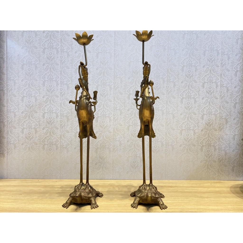ĐÔI HẠC BẰNG ĐỒNG CATTUT CAO 57 CM