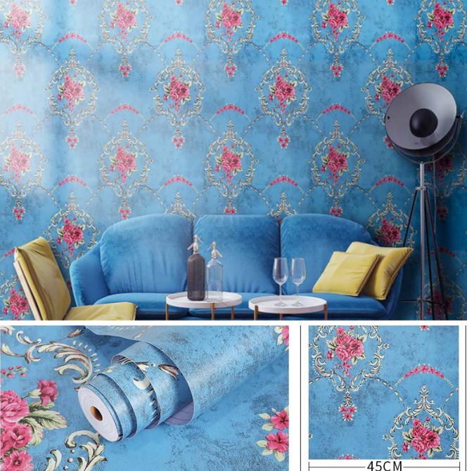 CUỘN 10M Decal giấy dán tường khổ 45cm keo sẵn nhiều size mẫu mới giá rẻ DT023
