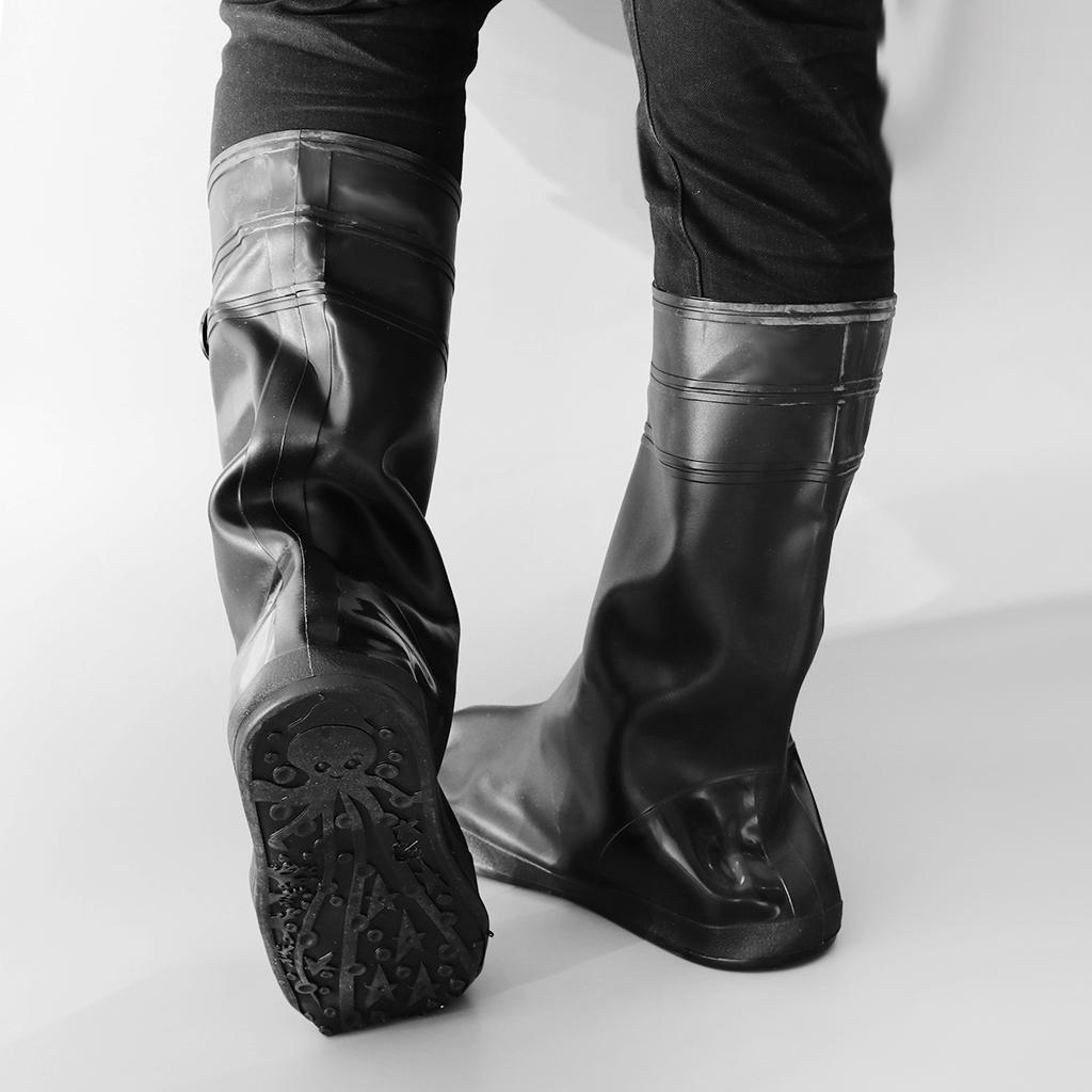 Waterproof High Rain Boot Cover Reusable Snowy Galoshes Overshoes