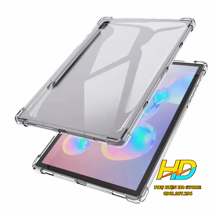 Ốp Lưng Cho Samsung Galaxy Tab S8+ Plus 12.4 inch Dẻo Silicon Trong Suốt Cao Cấp Chống Sốc ,Chống Va Đập, Có Gờ Bảo Vệ Camera