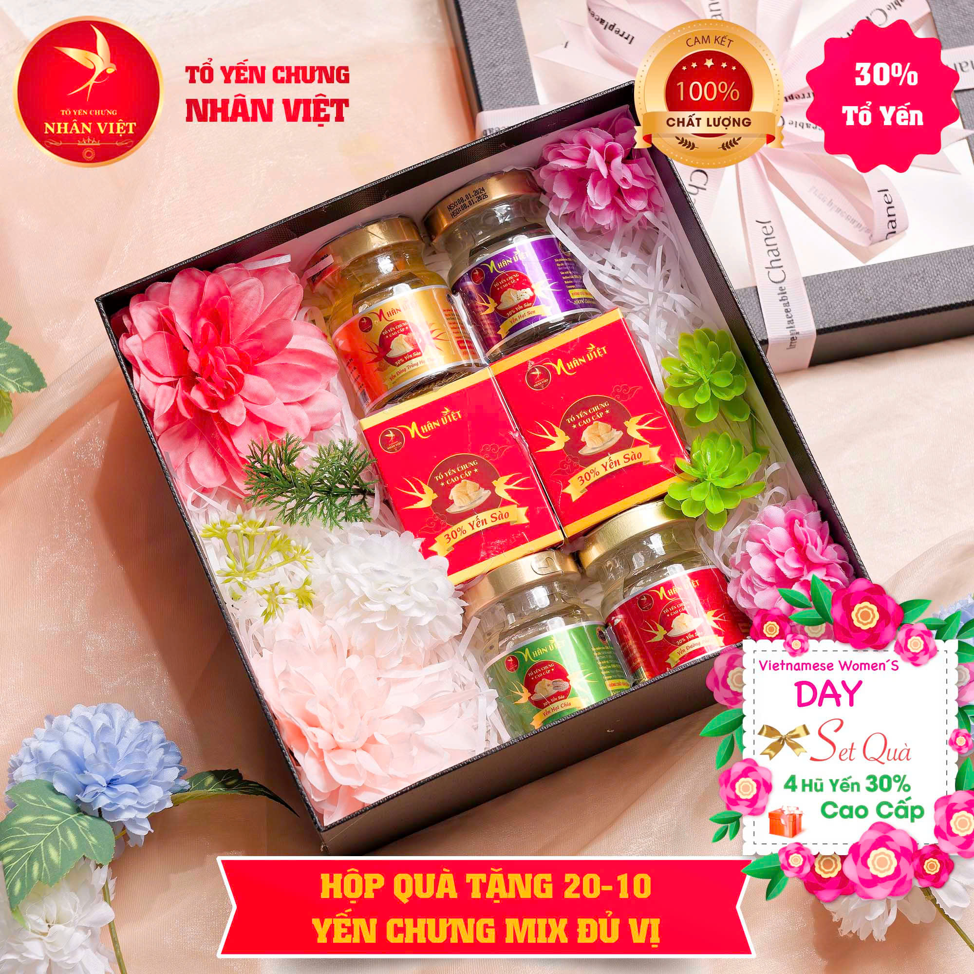 HỘP QUÀ TẶNG YẾN - MÓN QUÀ Ý NGHĨA CHO NGÀY QUỐC TẾ PHỤ NỮ 20/10 - NHÂN VIỆT