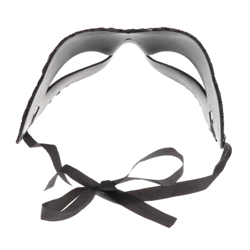 4 Pieces Women Mens Masquerade Ball Mask Venetian Party Eye Mask Black