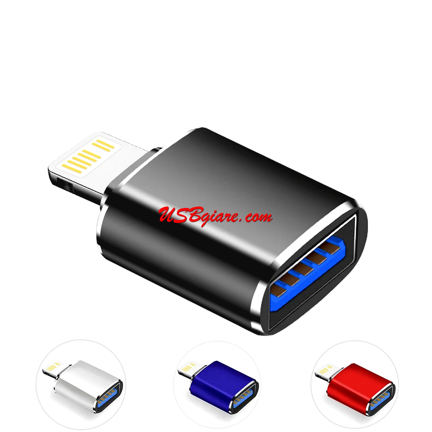 Đầu chuyển đổi OTG Light.ning sang USB3.0 cho iPhone iPad kết nối chuột bàn phím 【USBgiare,Com】