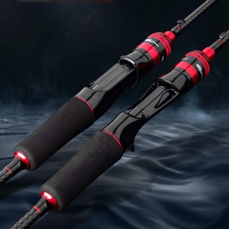 Cần câu lure máy ngang và máy đứng carbon RollFish đầu bu chống xoắn RF-1