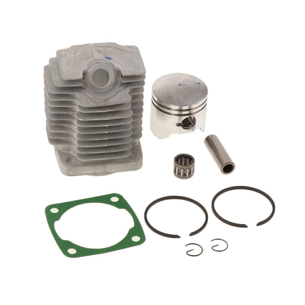 Cylinder Head Piston Kit with Rings Pin Clips for 49cc Engine