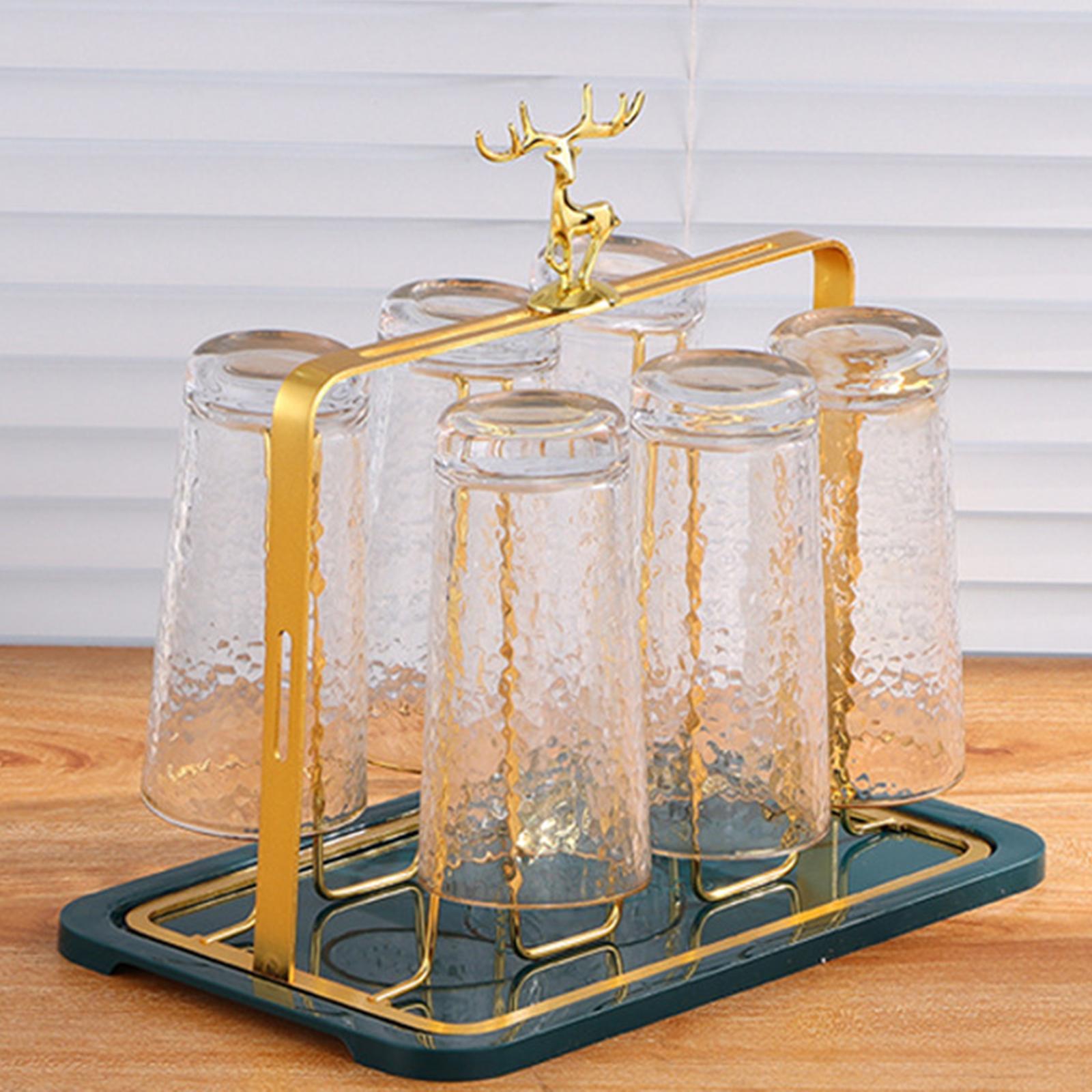 Bottle Drying Rack Stand Sports Bottle Draining Organizer for Coffee Cup Bar