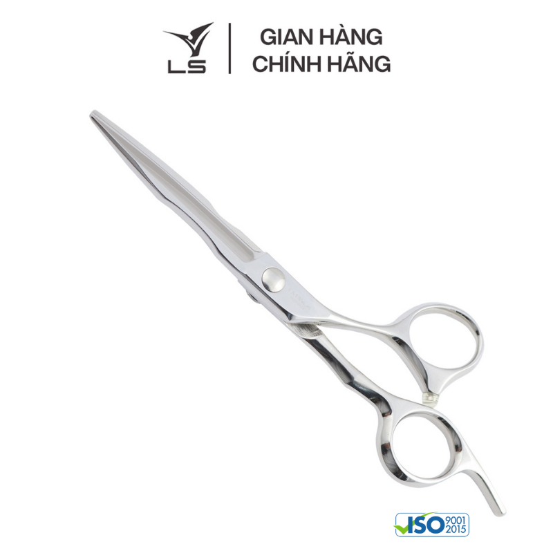 Kéo cắt tóc LS lưỡi thẳng quai offset vênh đỡ ngón cố định FA13/5.5