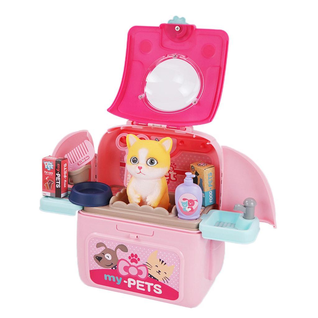 Pretend Play Backpack Role Play Toy Children School Games Gift