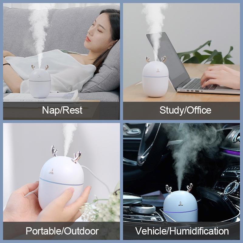 Thú Dễ Thương Máy Phun Sương Tạo Độ Ẩm Sáng Tạo Usb Cắm Nhà Xe Ô Tô Mini Thanh Lọc Không Khí Tạo Ẩm Phun Nước Bổ Sung Nhạc Cụ