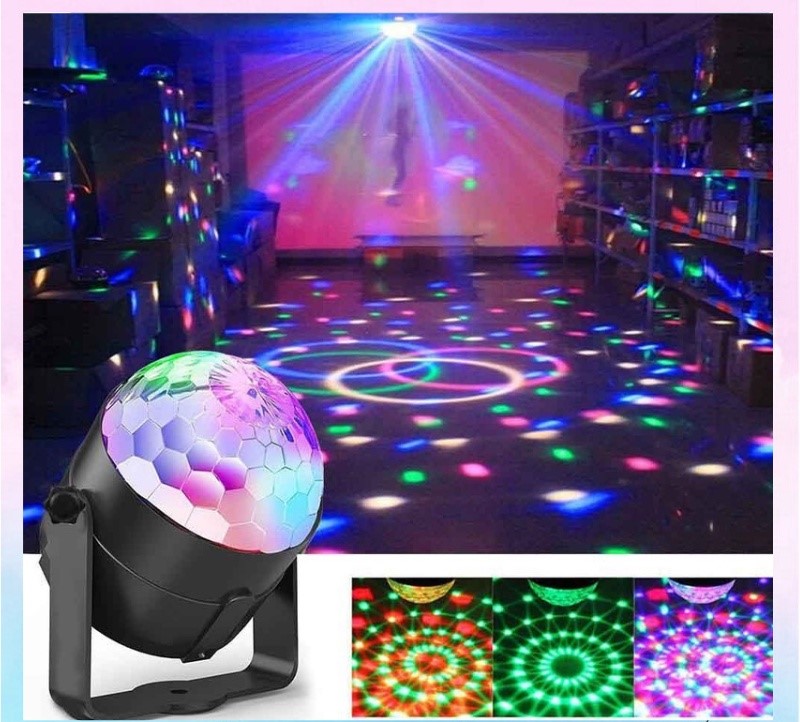 Đèn Led Xoay Trang Trí 7 Màu, Đèn Led Xoay Vũ Trường, Bar, Sân Khấu - Hàng chính hãng