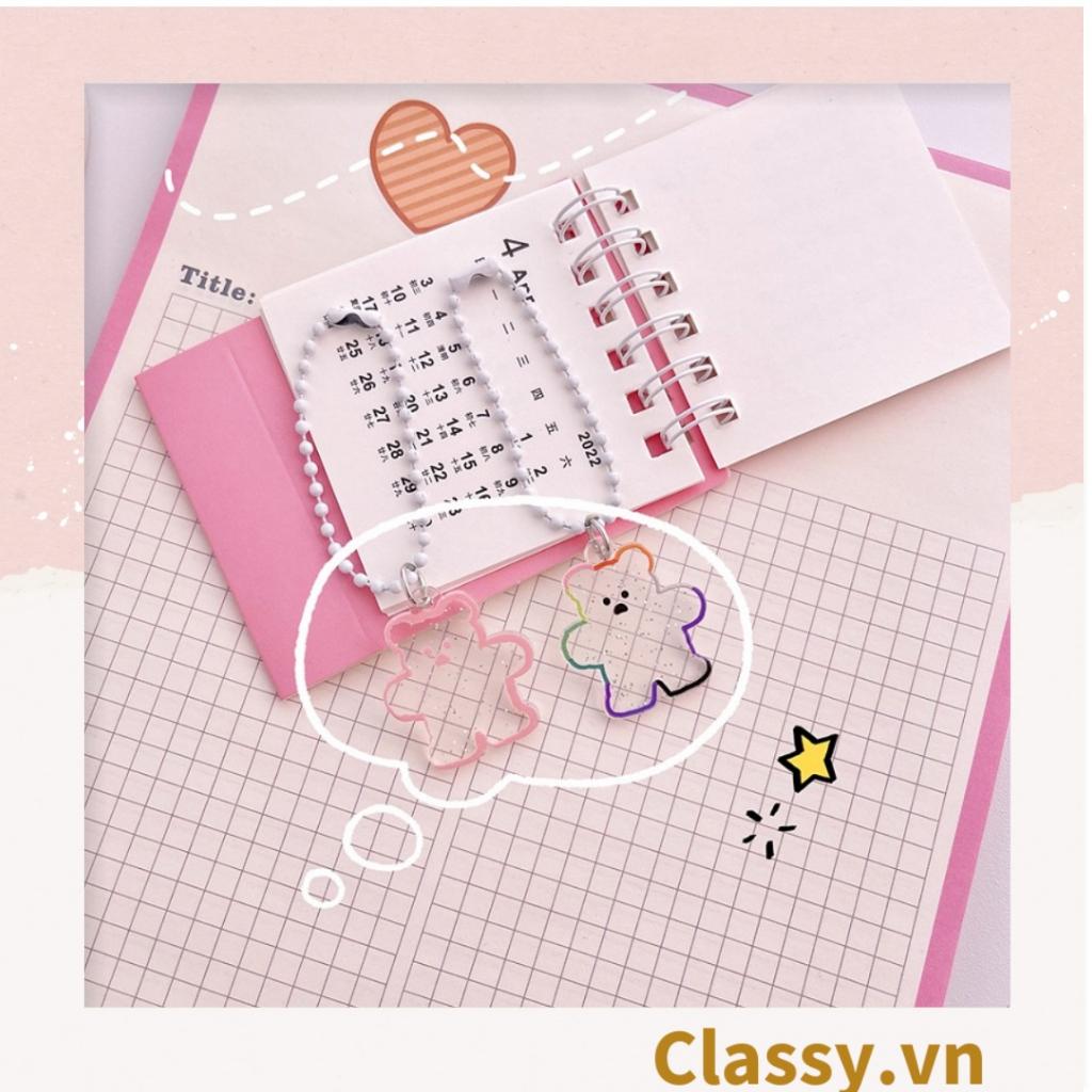 Móc khóa Classy hình con gấu đáng yêu, dùng làm Móc khóa Classy điện thoại, chìa khóa, balo cực xinh PK1278