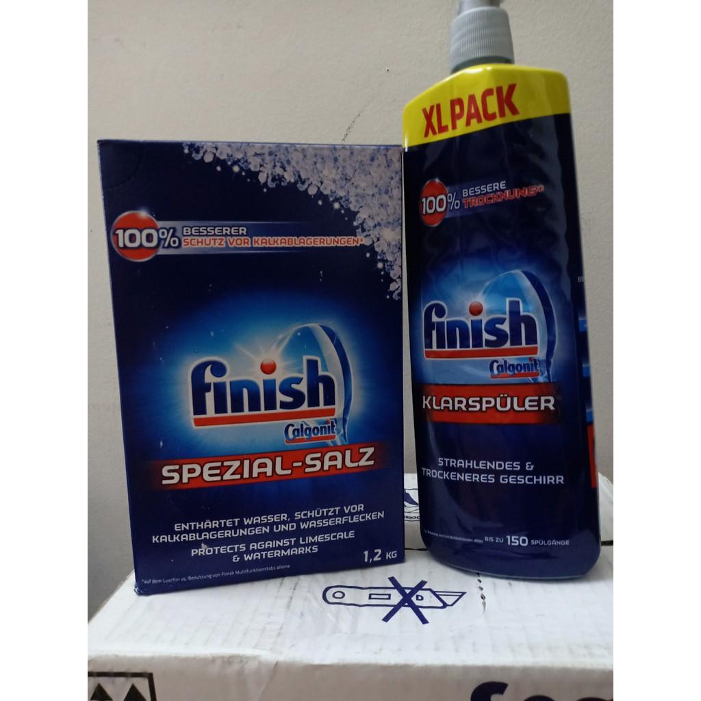 Muối Rửa bát Finish Special Salt : Chuyên Dùng Cho Máy Rửa Chén Bát tặng que thử nước cứng khi mua 2 hộp