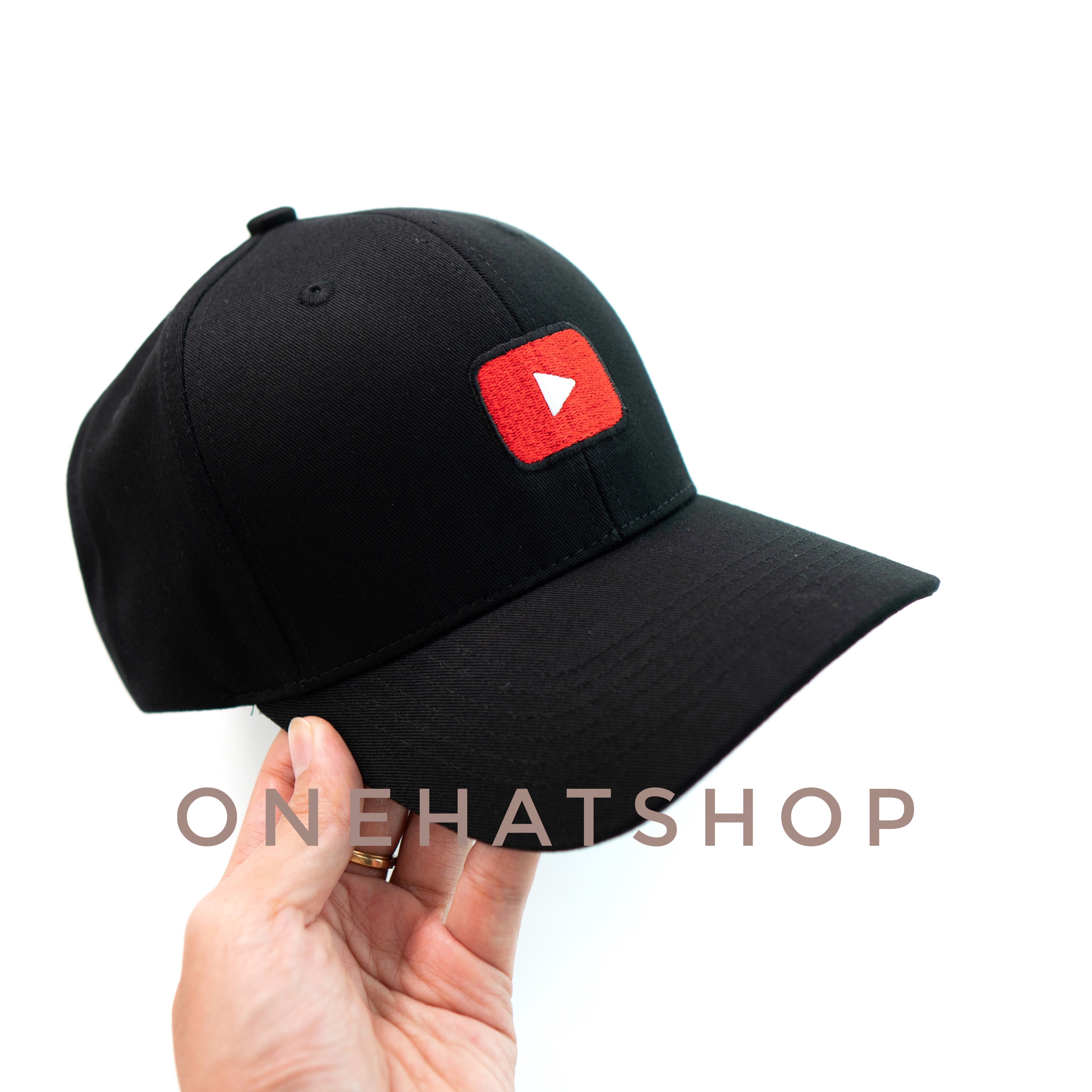 Nón lưỡi trai logo nút Play Youtube 2 dòng fom Trucker và Baseball cap Brand One Hat