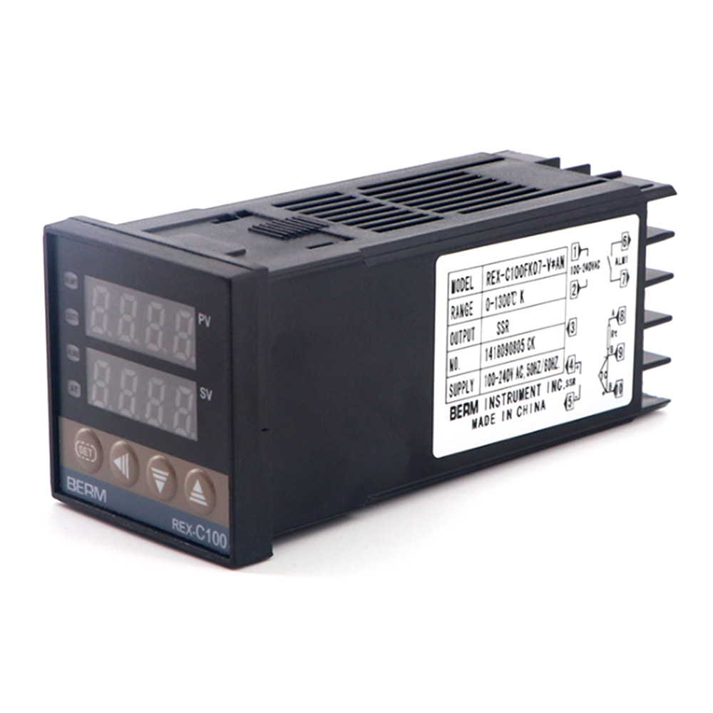 REX-C100FK07-V*AN Intelligent Temperature Controller SSR Output + SSR-40 DA +M6 1M Cable 3Pcs Set