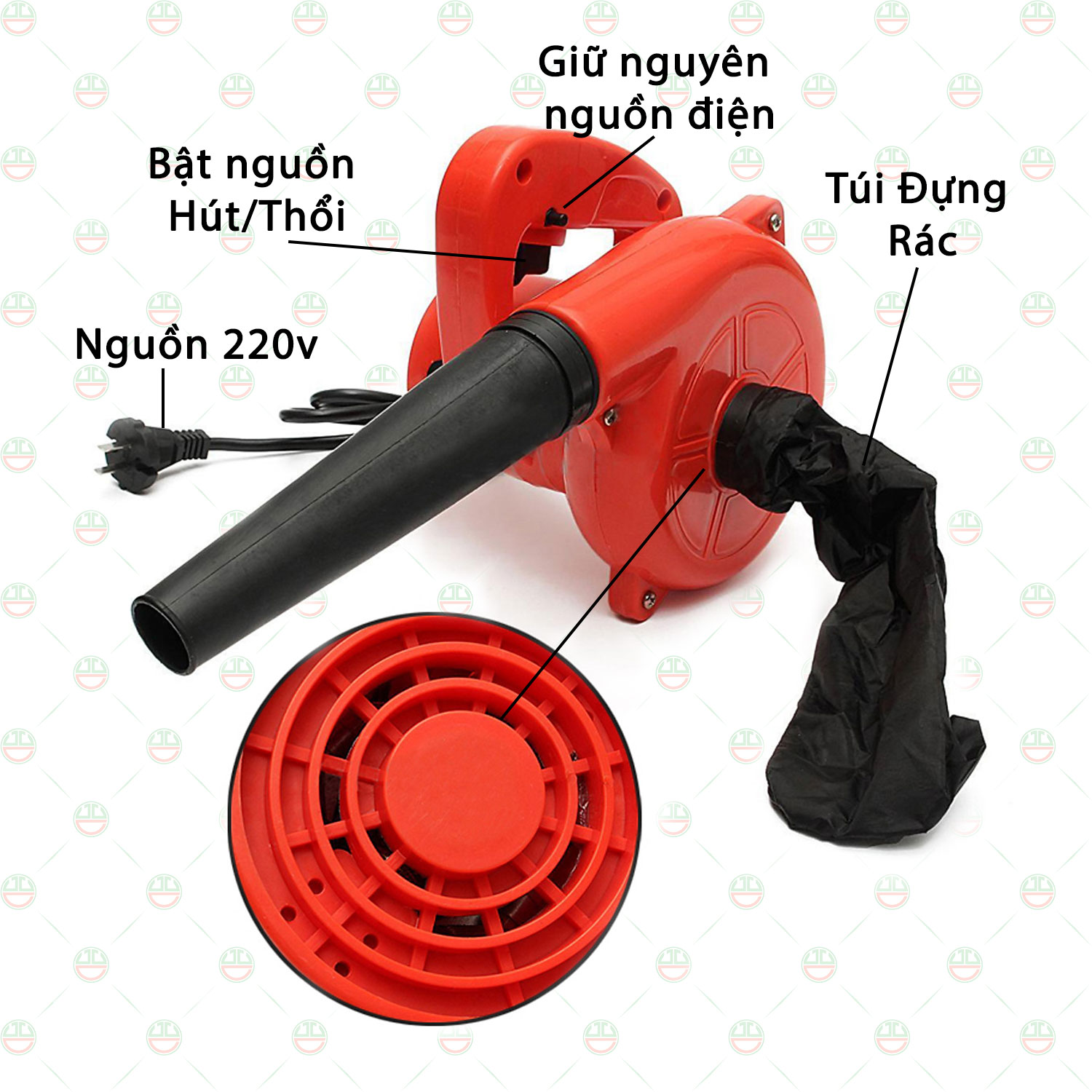 [Đa Năng] Máy Hút Thổi Bụi Công Suất 700w KhoNCC Hàng Chính Hãng - Bảo Vệ Máy Móc Bụi Bẩn Cho Gia Đình - Nhà Xưởng - Văn Phòng - KLVQ-4840-HTB (Đỏ)