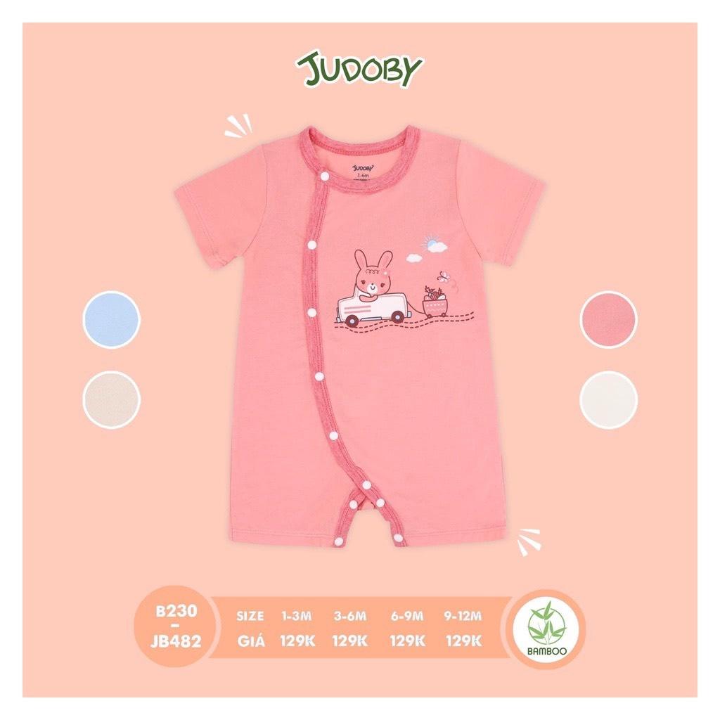 Judoby Dokma Body cài lệch tay ngắn sợi tre Bamboo bé trai bé gái 0-12 tháng JB482