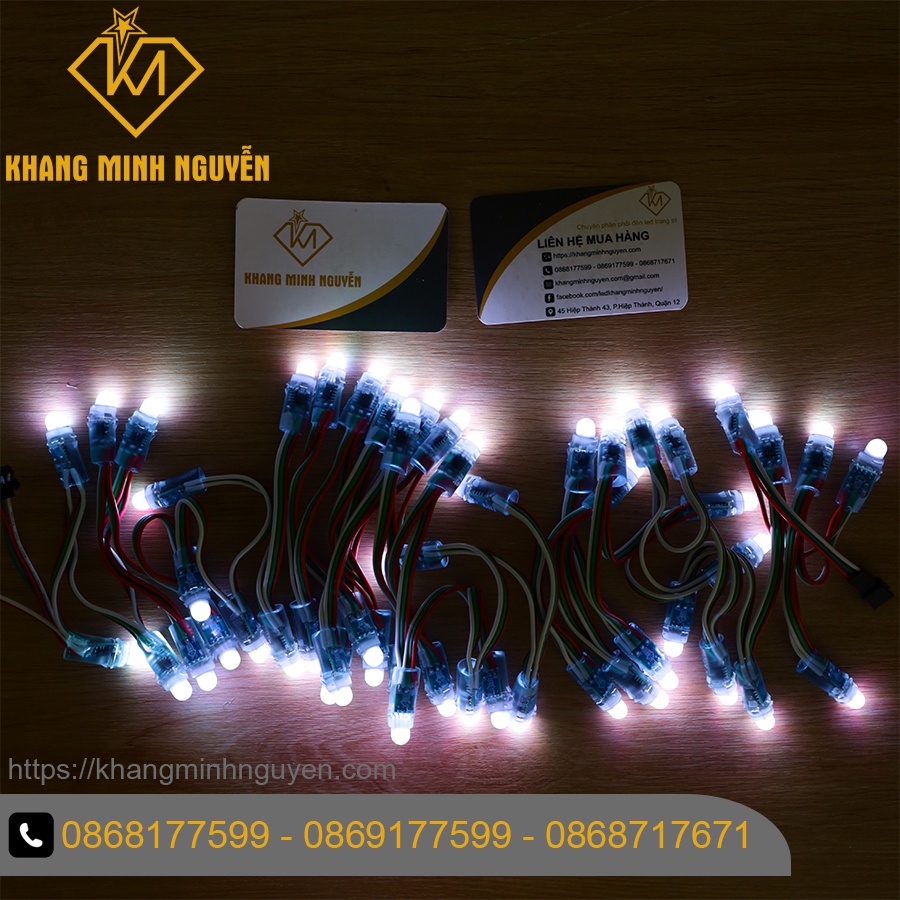 LED ruồi, LED đúc F8 5V Full color 1903 chuyên dùng làm, bảng hiệu, hộp đèn, trang trí Noel, phòng karaoke