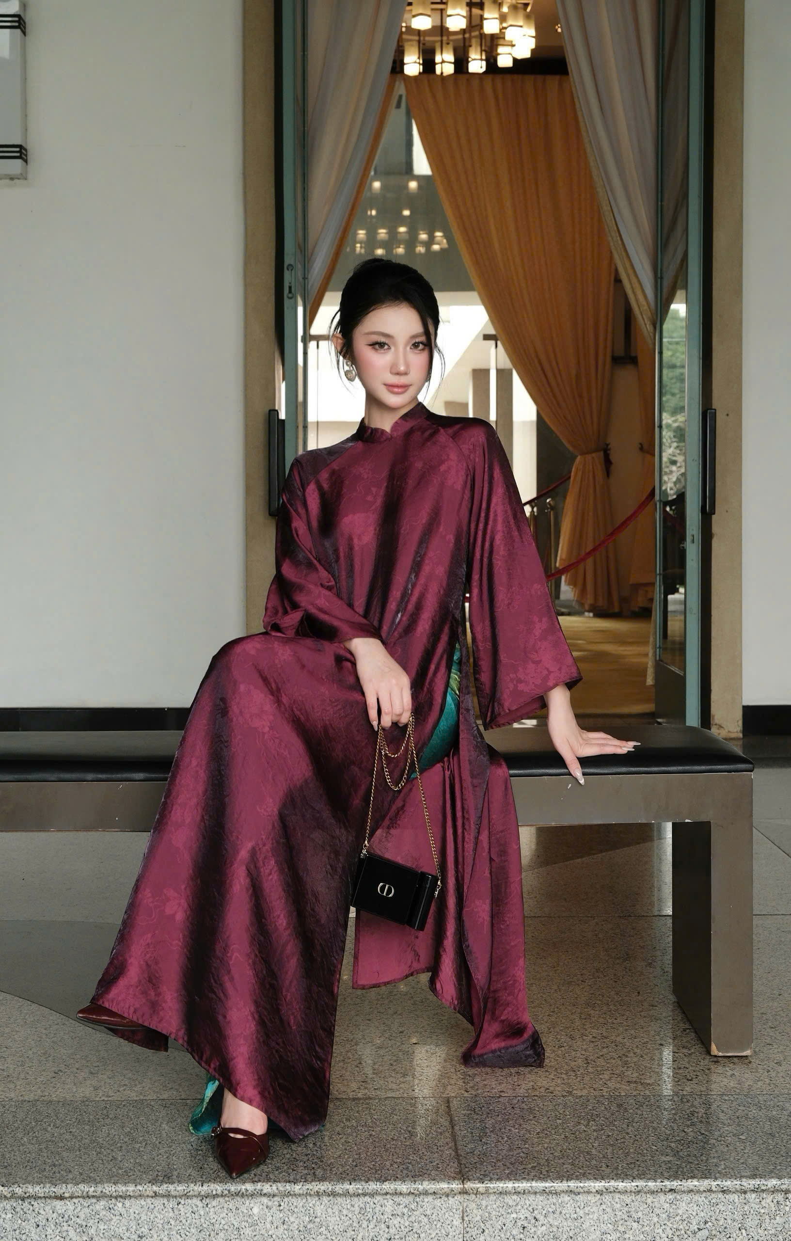 Áo dài Nguyệt Yên NGADO , áo dài Tết , áo dài cách tân , áo dài truyền thống