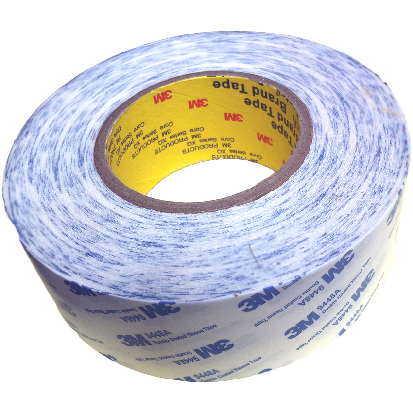 Băng keo 2 mặt 3M Double Coated Tissue Tape 9448A 20mmx50m(Trắng phối xanh)