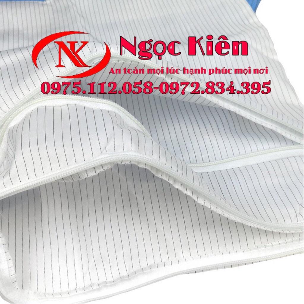 Túi vải đựng quần áo phòng sạch chống tĩnh điện màu xanh