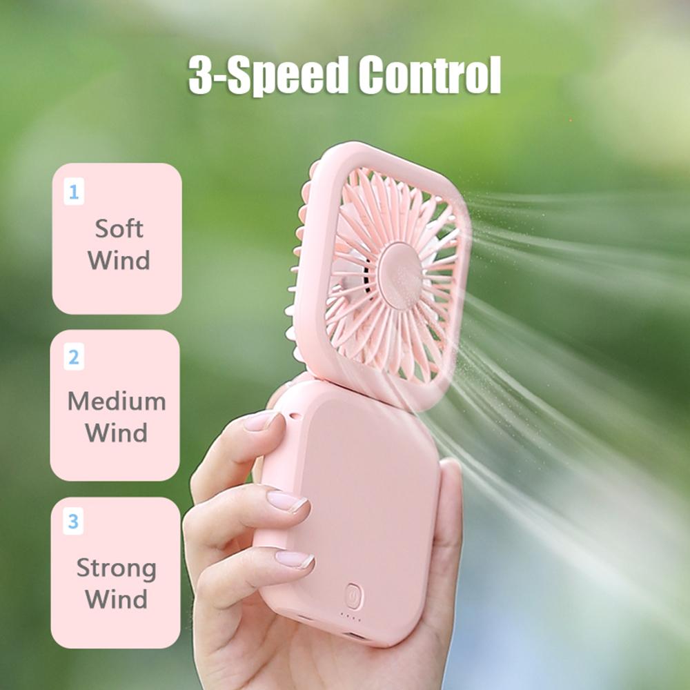 Quạt cầm tay, có dây treo để trước cổ, thiết kế nhỏ gọn
