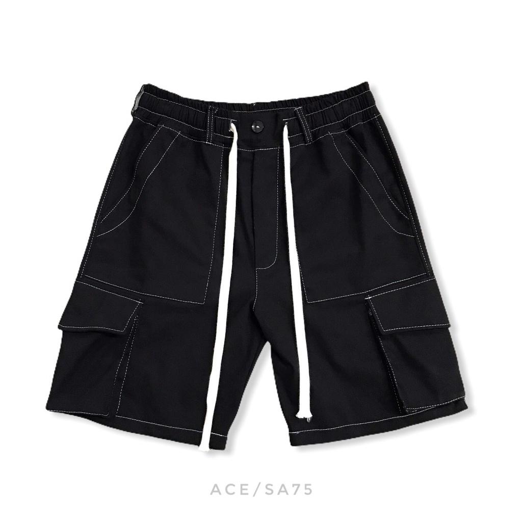 Quần short túi hộp chỉ nổi cực NGẦU từ ACE streetwear