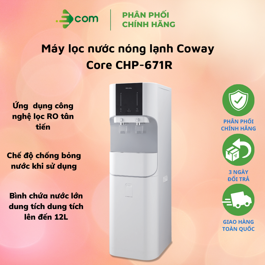 Máy lọc nước tích hợp nóng lạnh Coway CHP-671R -Hàng Nhập Khẩu