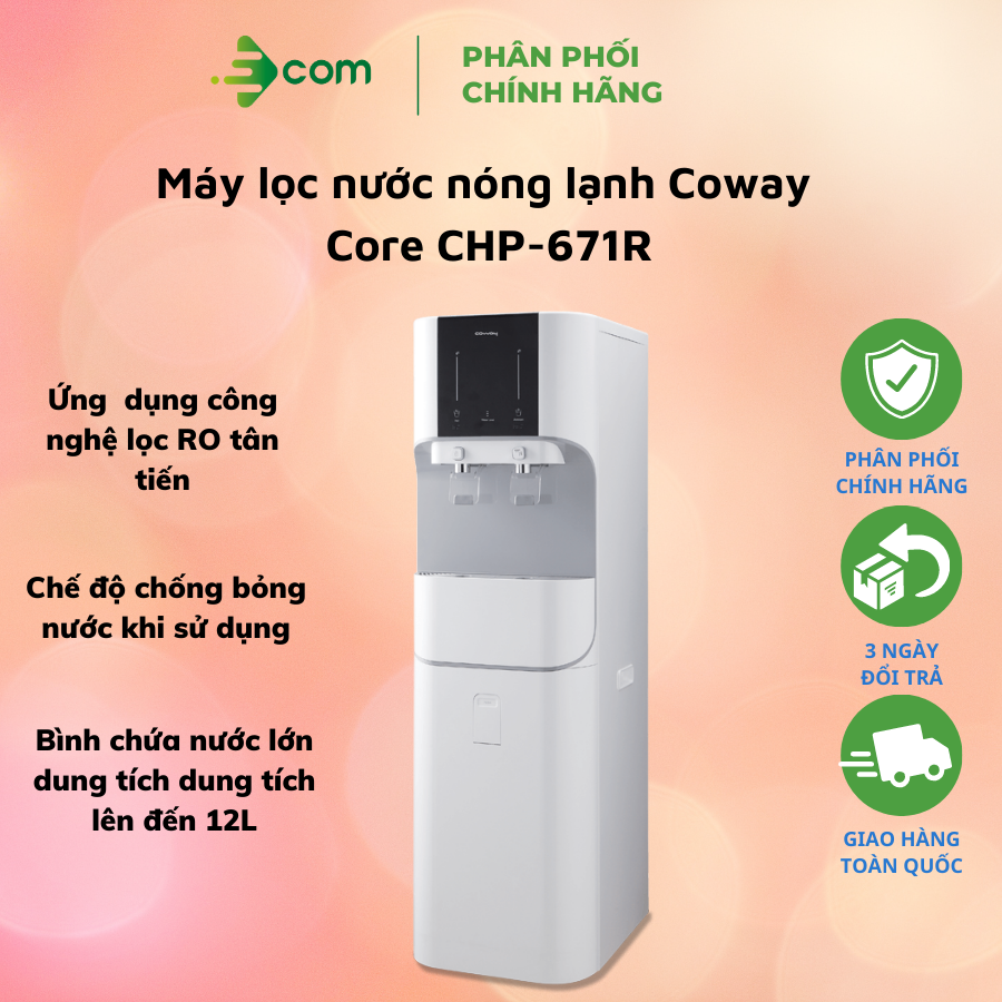 Máy lọc nước tích hợp nóng lạnh Coway CHP-671R (CORE) -Hàng Nhập Khẩu