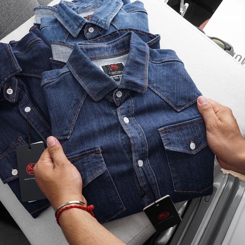 Áo sơ mi Denim nam cao cấp - khoác đẹp