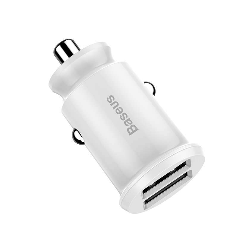 Tẩu sạc nhanh Baseus Grain Car Charger (Dual USB 5V 3.1A ) (Hàng chính hãng)