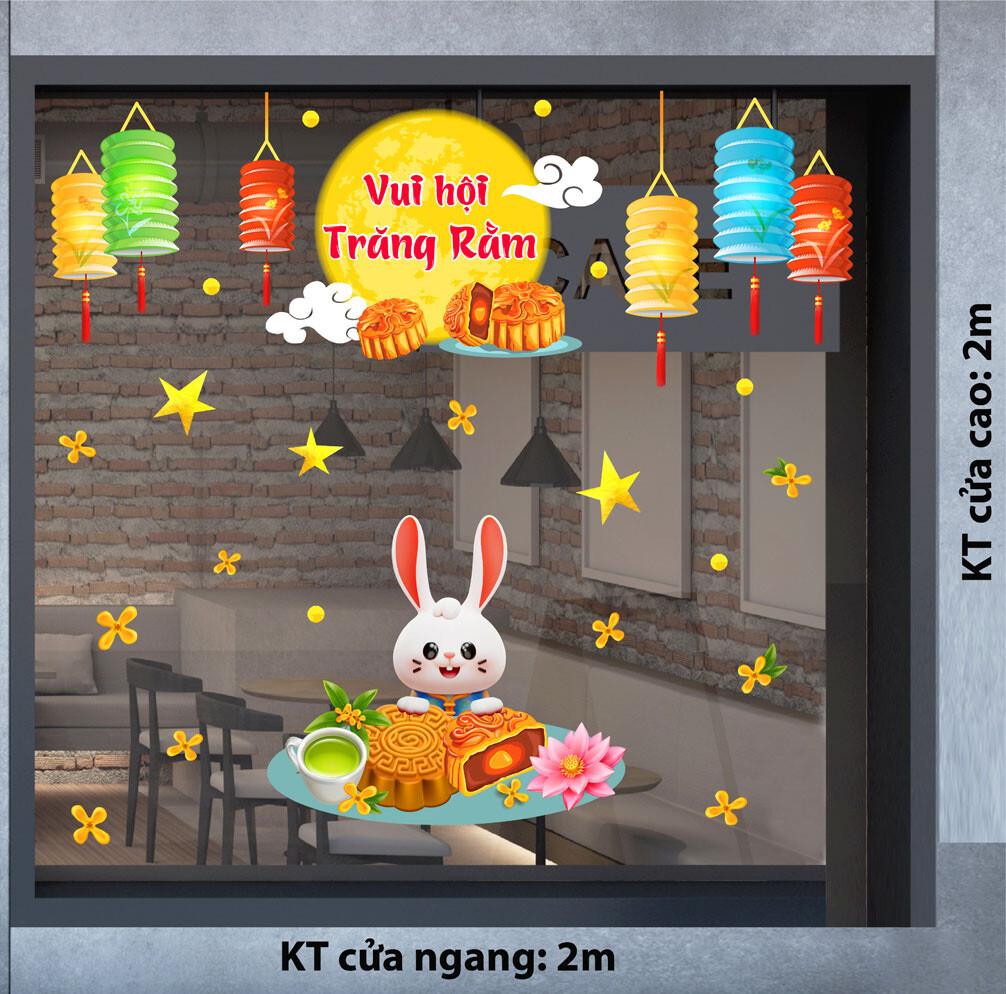 DECAL TRANG TRÍ TRUNG THU 2023  COMBO SỐ 50