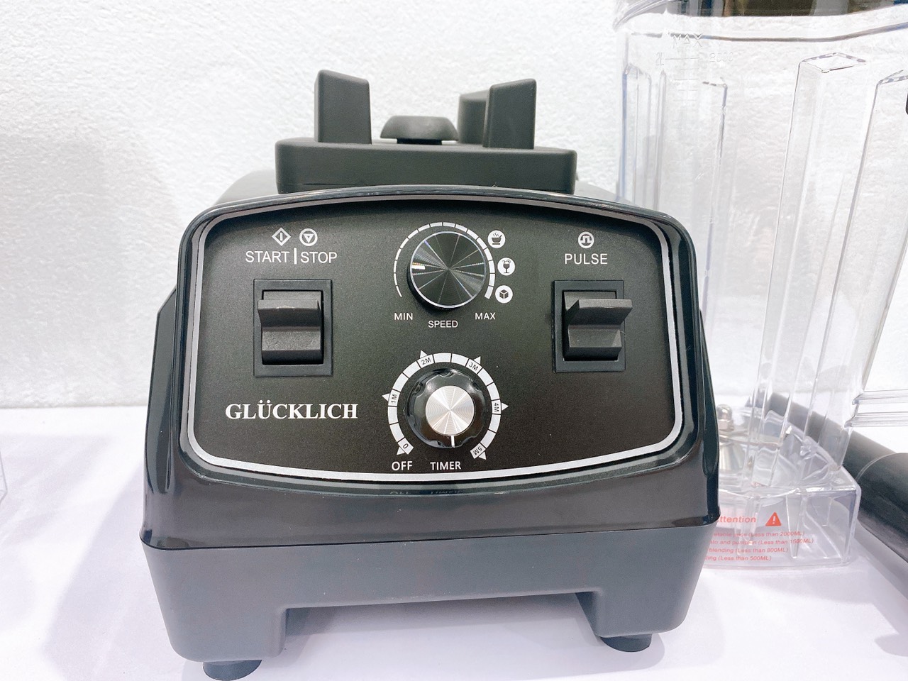 Máy xay sinh tố công nghiệp GLUCKLICH GL-200D 2L 2200W có hẹn giờ- thương hiệu GLÜCKLICH Đức - hàng chính hãng