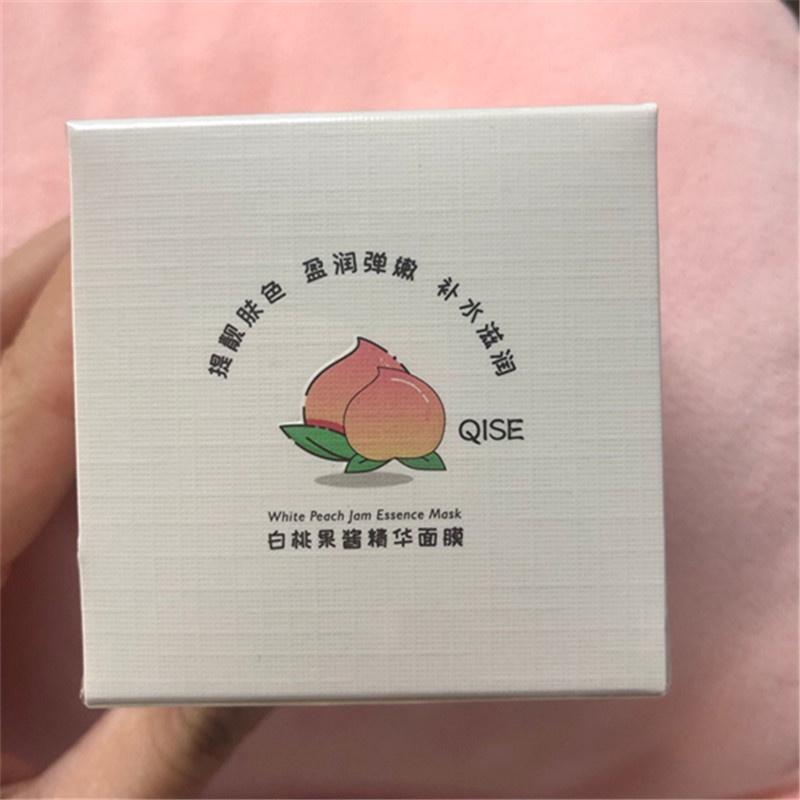 Mặt nạ đất sét QISE tinh chất mứt đào trắng giảm mụn đầu đen kiềm dầu dưỡng trắng 50G