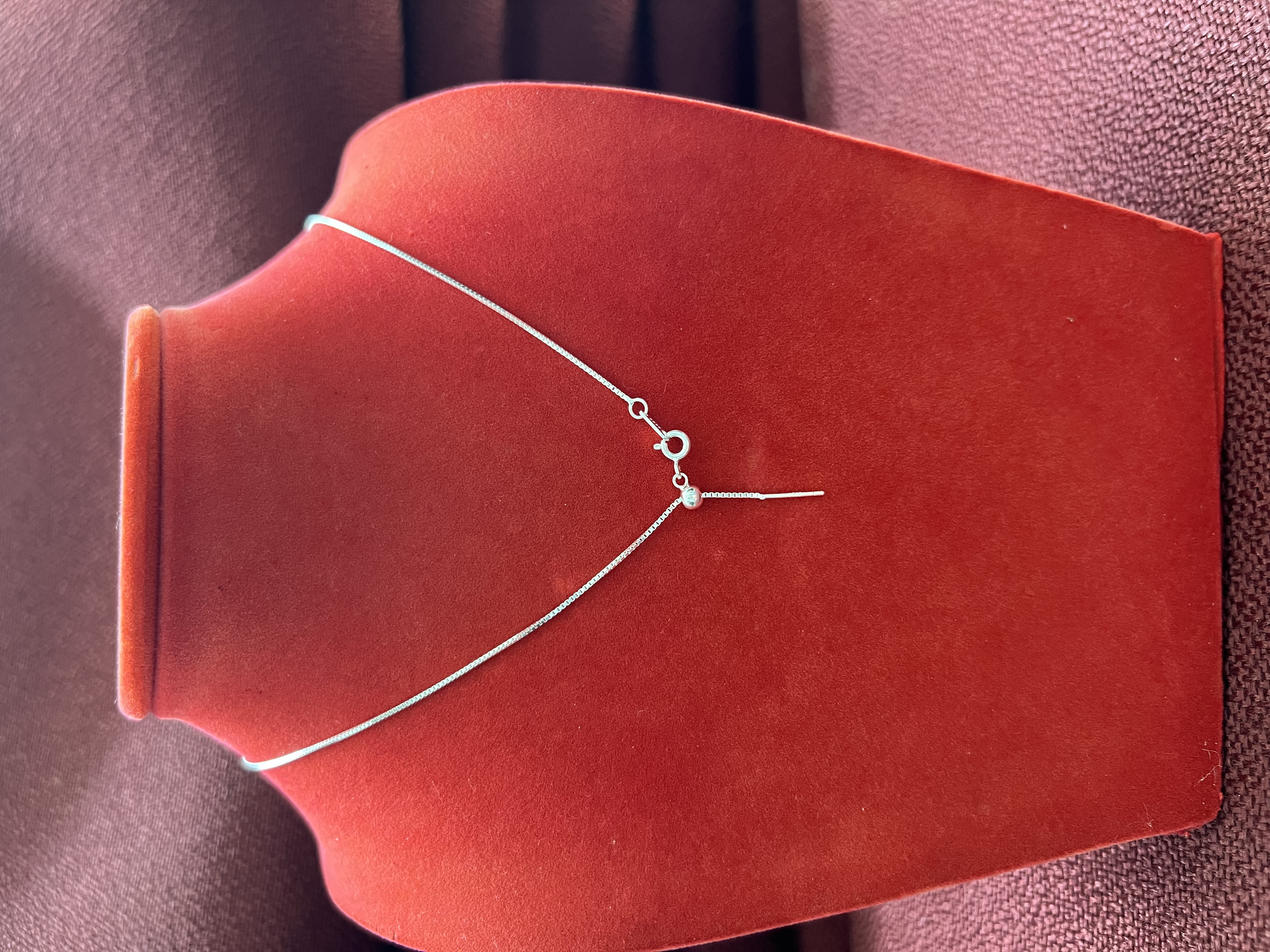 Dây chuyền bạc S925 có đầu kim xỏ hạt đá, charm
