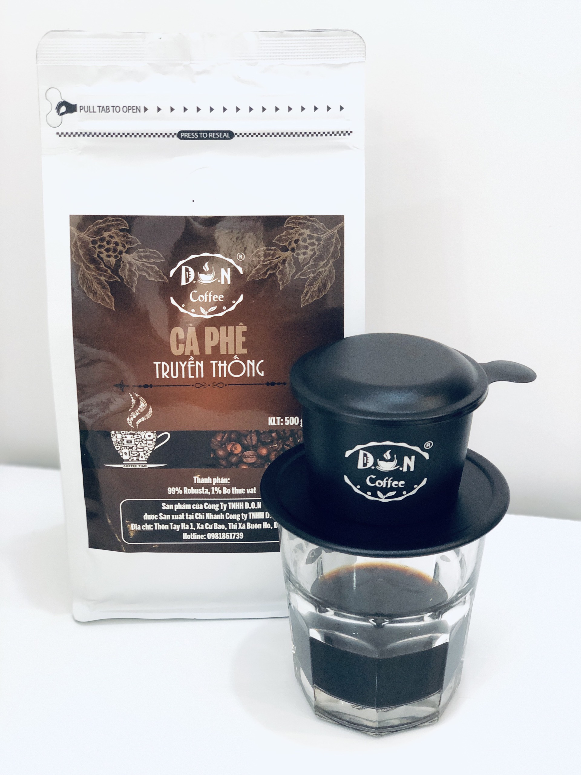 CÀ PHÊ RANG XAY D.O.N COFFEE TRUYỀN THỐNG  500gram (Bột)