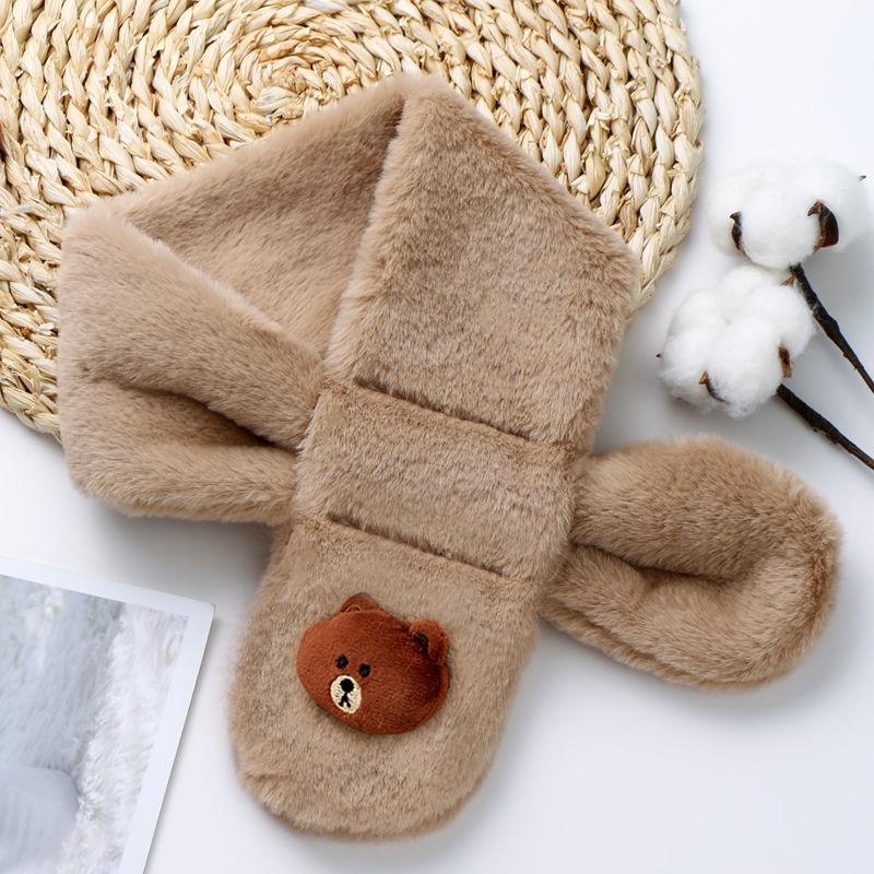 Khăn Quàng Cổ Lông Mềm Đính Trái Cây Cute Siêu Ấm