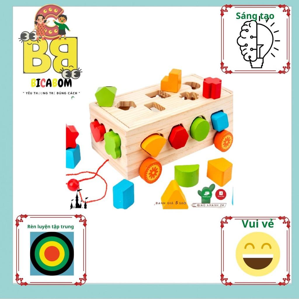 Đồ chơi giáo dục sớm cho bé ô tô hộp thả hình khối Bc35