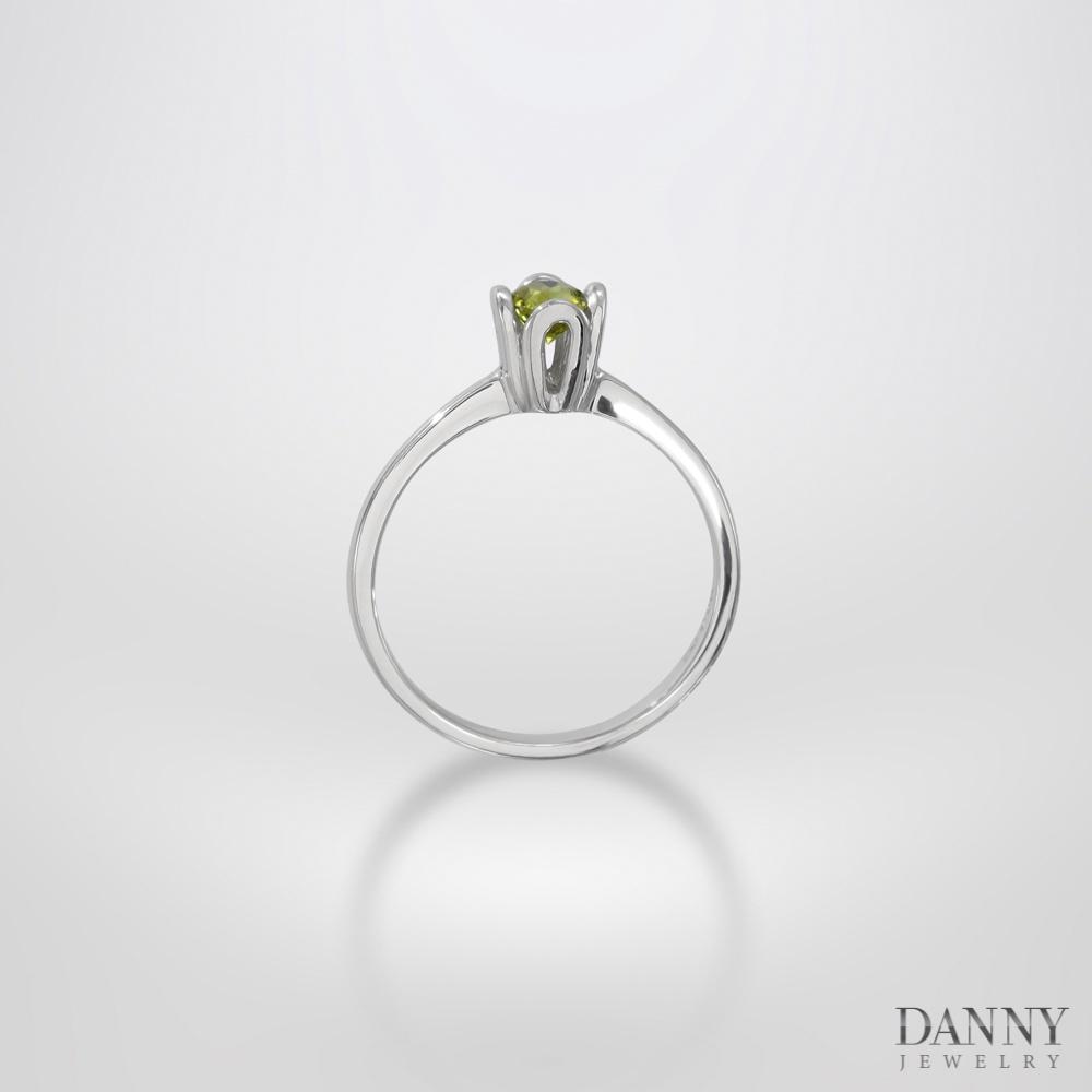 Nhẫn Nữ Danny Jewelry Bạc 925 Xi Rhodium Đính Đá Zircon/Peridot KI2GAE001