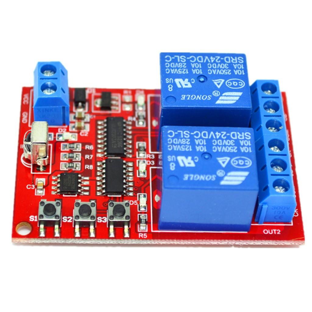 2 Channel 24V Wireless Infrared Relay Switch Receiver + Black Switch